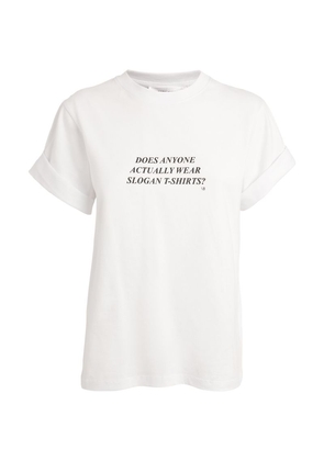 Victoria Beckham Cotton Slogan T-Shirt