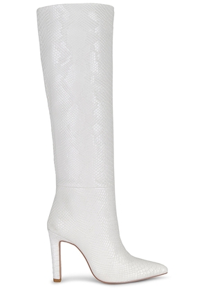 FEMME LA Soho Boot in White. Size 5.