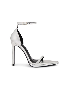 FEMME LA Opera Sandal in Metallic Silver. Size 11, 5, 6, 7, 8, 9.