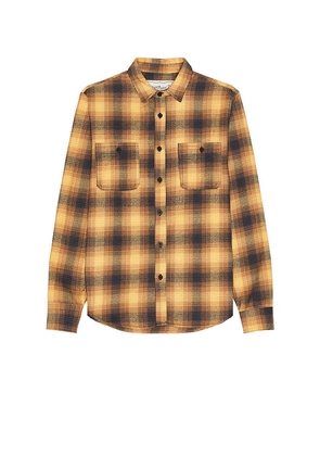 ONE OF THESE DAYS San Marcos Flannel Shirt in Yellow. Size XL/1X.