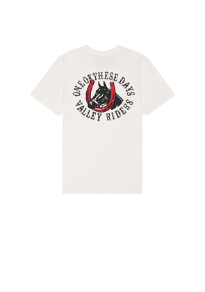 ONE OF THESE DAYS Valley Riders Tee in Cream. Size S, XL/1X.