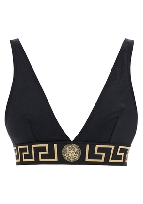 top bikini with greek border trim - 1 Black