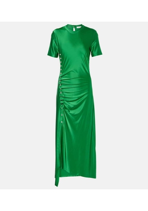 Rabanne Ruched satin maxi dress