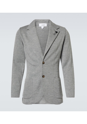 Lardini Wool, silk, and cashmere blazer