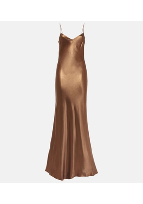 Galvan Provence satin maxi dress