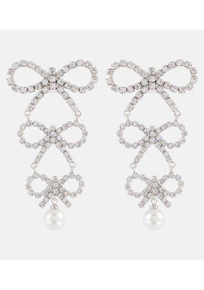 Self-Portrait Faux pearl-embellished drop earrings