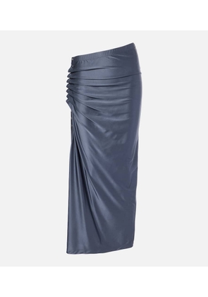 Rabanne Gathered jersey midi skirt