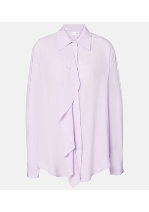 Victoria Beckham Ruffled asymmetric silk blouse