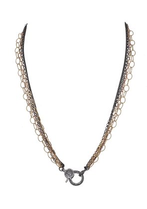 5-Chain Diamond Necklace, Gold/Silver