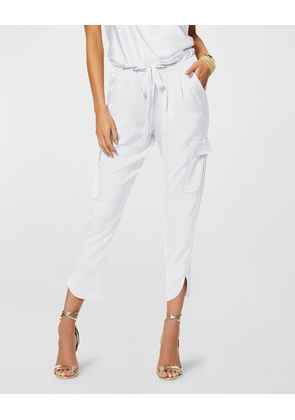 Allyn Satin Pleated Pants