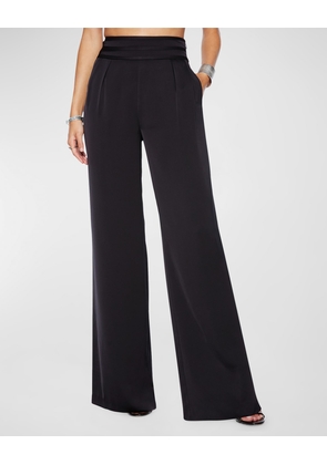 Joss Satin Wide-Leg Trousers