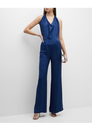 Harriet Satin Halter Jumpsuit