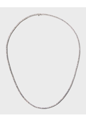 White Gold 4-Prong Diamond Line Necklace, 16.5'L, 3.5tcw