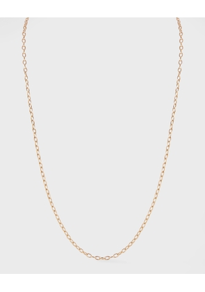 18K Rose Gold Chain Necklace, 32'L