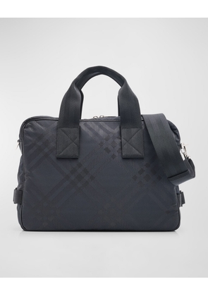 Men's Check Jacquard Briefcase