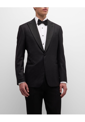 Men's Wool Satin-Lapel Two-Piece Tuxedo Set