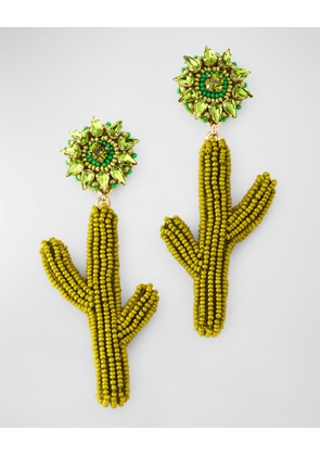 Lux Cactus Earrings, Green