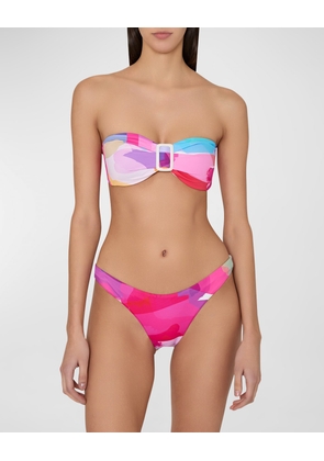 Rainbow Waterfall Bandeau Bikini Top