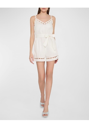 Beaded Cotton Romper