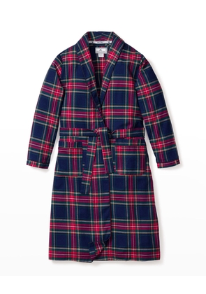 Kid's Windsor Tartan Plaid Robe, Size 6M-14