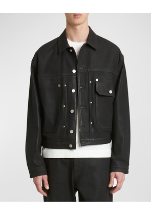 Men's Coated Denim Trucker Jacket