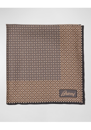 Men's Circle-Print Pocket Square