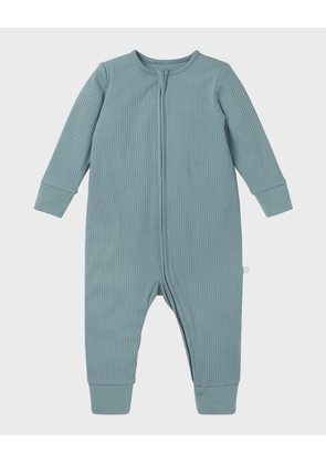 Kid's Ribbed Zip Up Sleeper, Size Newborn-9M