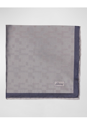 Men's Geometric-Print Silk Pocket Square