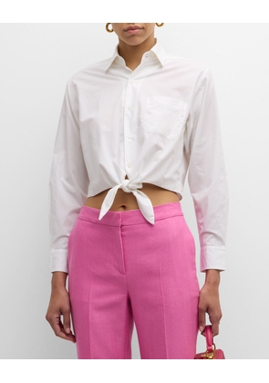 Ellie Cropped Button-Front Shirt