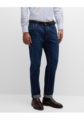 Men's Slim Light-Wash Denim Jeans