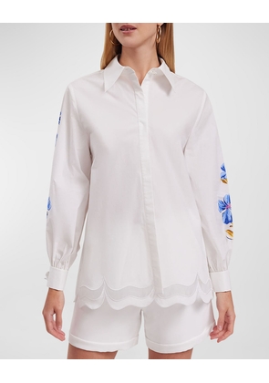 Zephyra Floral-Print Cotton Poplin Shirt