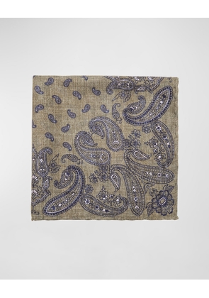 Men's Silk Paisley Pocket Square