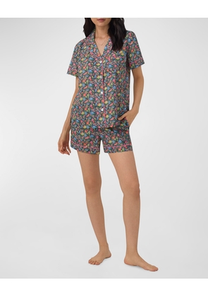 Floral-Print Tana Lawn Shorty Pajama Set