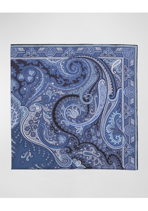 Men's Paisley Silk Twill Pocket Square