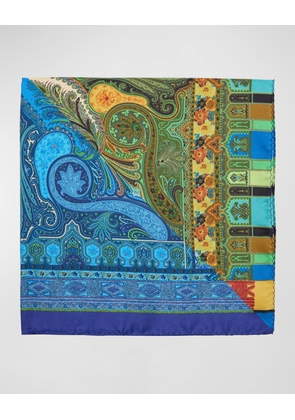 Men's Colorblock Paisley Pocket Square