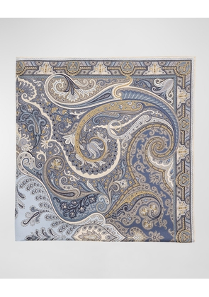 Men's Paisley Silk Twill Pocket Square