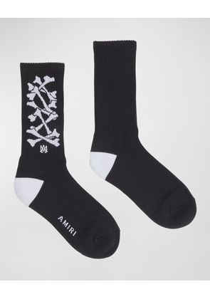 Kid's Bones Intarsia 1-Pair Of Socks, Size S-L