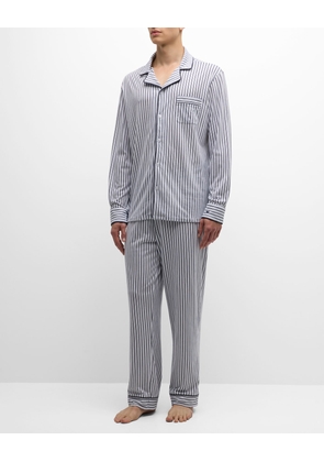 Men's Pima Cotton Stripe Long Pajama Set