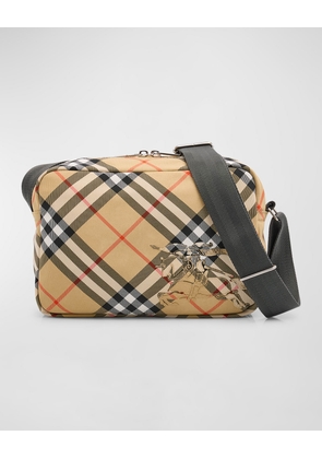 Men's Check Essential Crossbody Bag