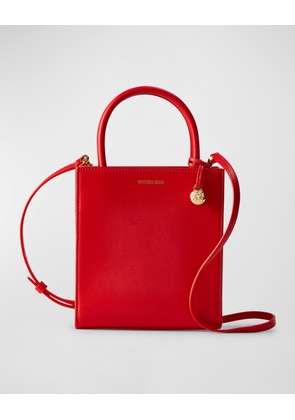 Mini Calf Leather Shopper Tote Bag