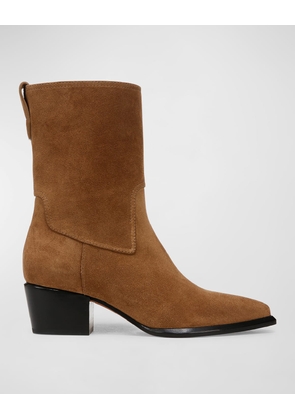 Arlington Western Suede Ankle Boots