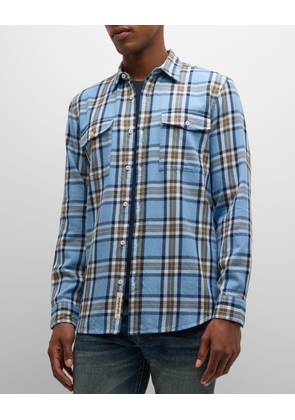 Men's Yarn-Dyed Flannel Sport Shirt