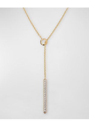 Grant 18K Yellow Gold Diamond 3mm Bar Necklace