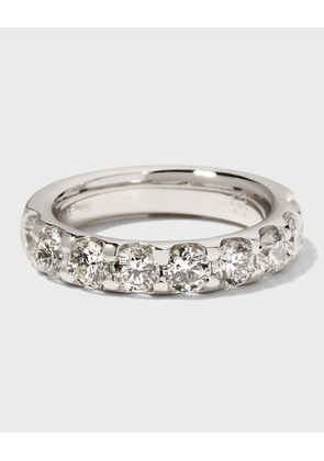 Platinum 9 Round Diamond Ring, Size 6.5, 1.99-2.09tcw