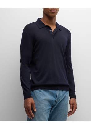 Men's Wool Knit Polo Shirt