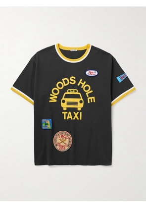 BODE - Discount Taxi Printed Appliquéd Cotton-Jersey T-Shirt - Men - Black - S