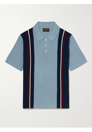 Beams Plus - Ribbed Striped Cotton Polo Shirt - Men - Blue - S