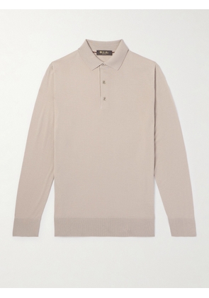 Loro Piana - Slim-Fit Wish® Wool Polo Shirt - Men - Neutrals - IT 46