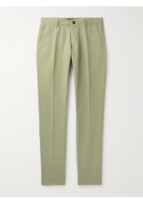 Incotex - Straight-Leg Cotton-Blend Trousers - Men - Green - UK/US 28