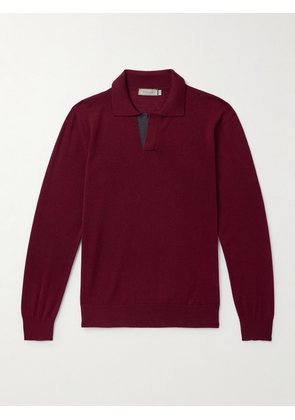 Canali - Wool Polo Shirt - Men - Burgundy - IT 48